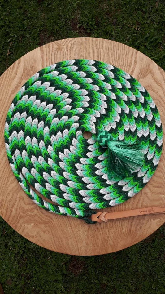 Ombre Braided Paracord Mecate in Green