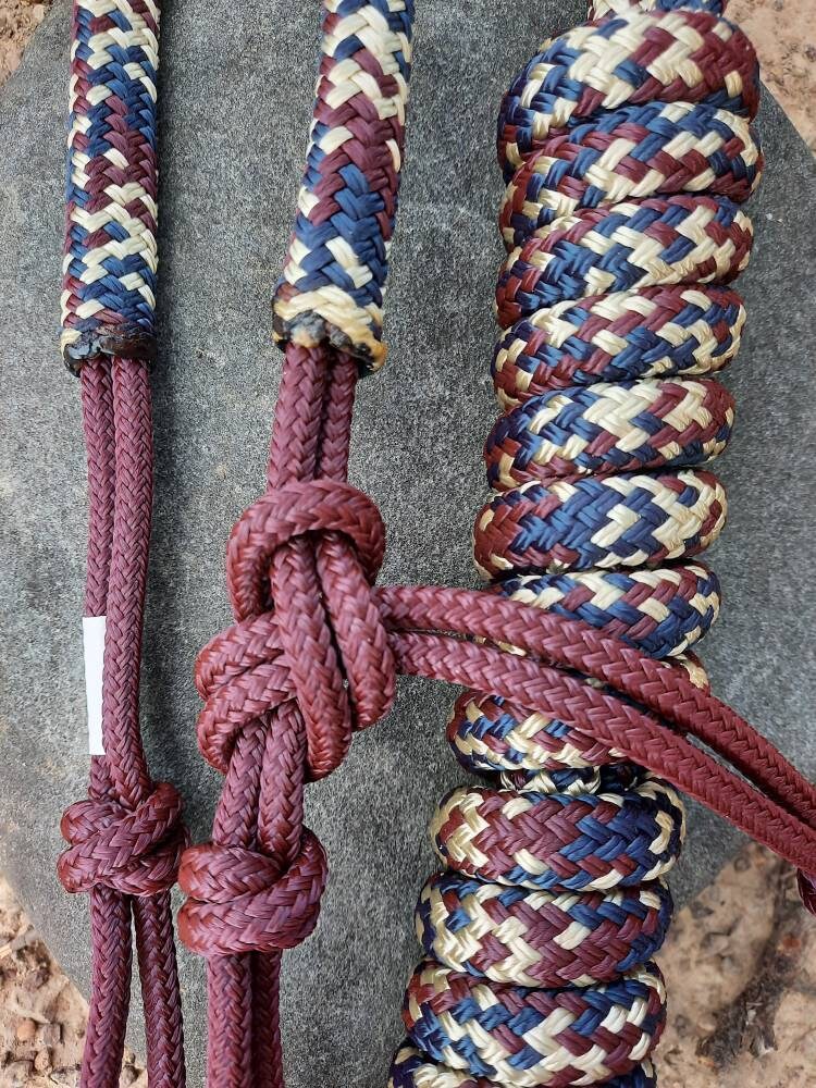 Nightfall on Burgundy Headstall & 12ft Lead Combo