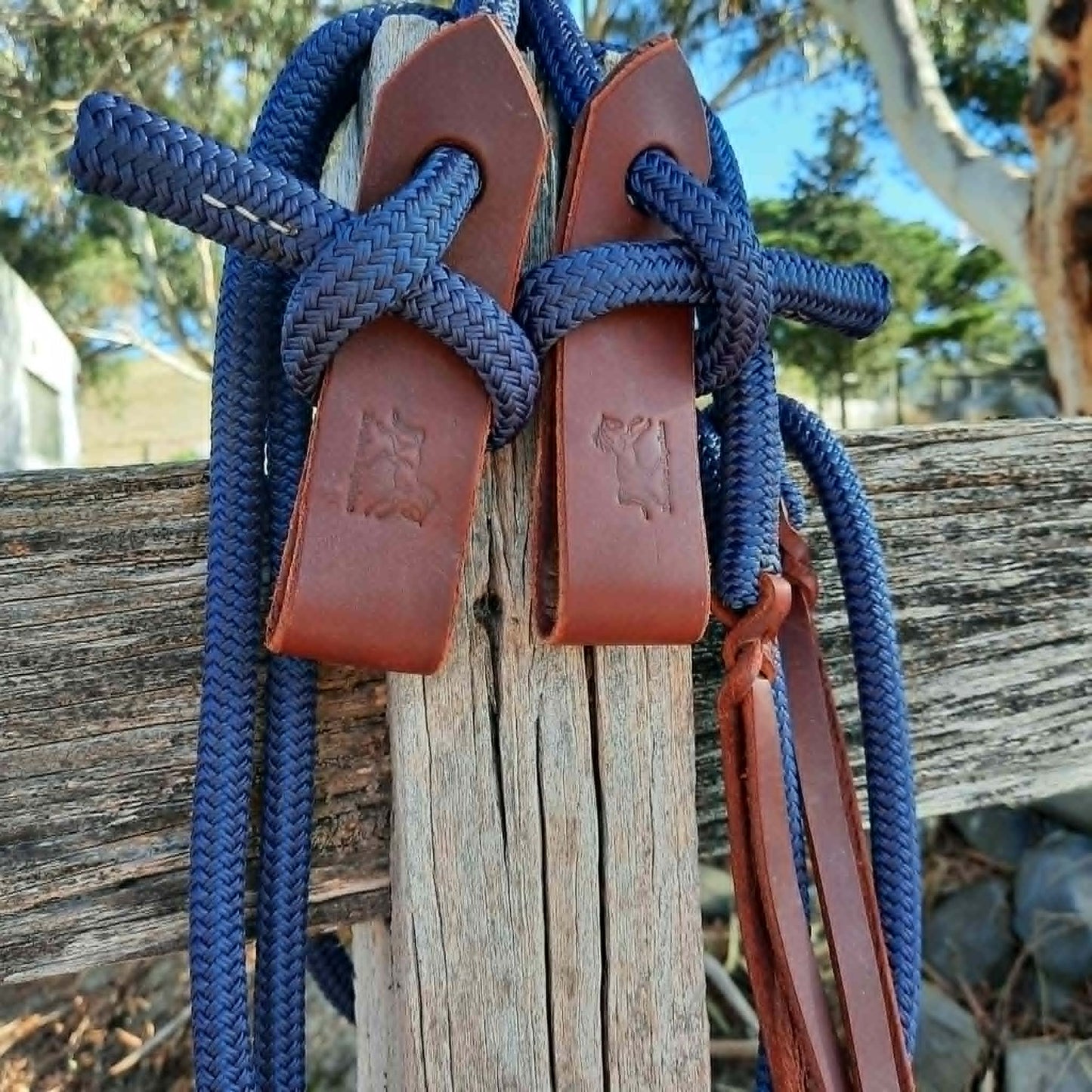 Split Rope Reins with Slobber Straps