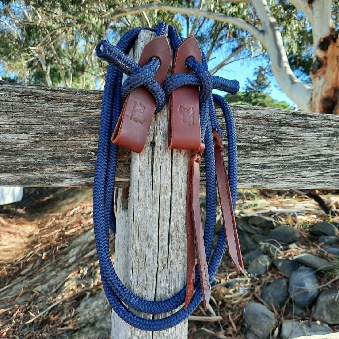 Split Rope Reins with Slobber Straps