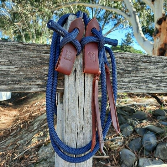 Split Rope Reins with Slobber Straps